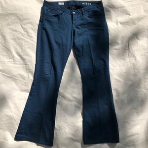 Flare jean pants teal gap size 14